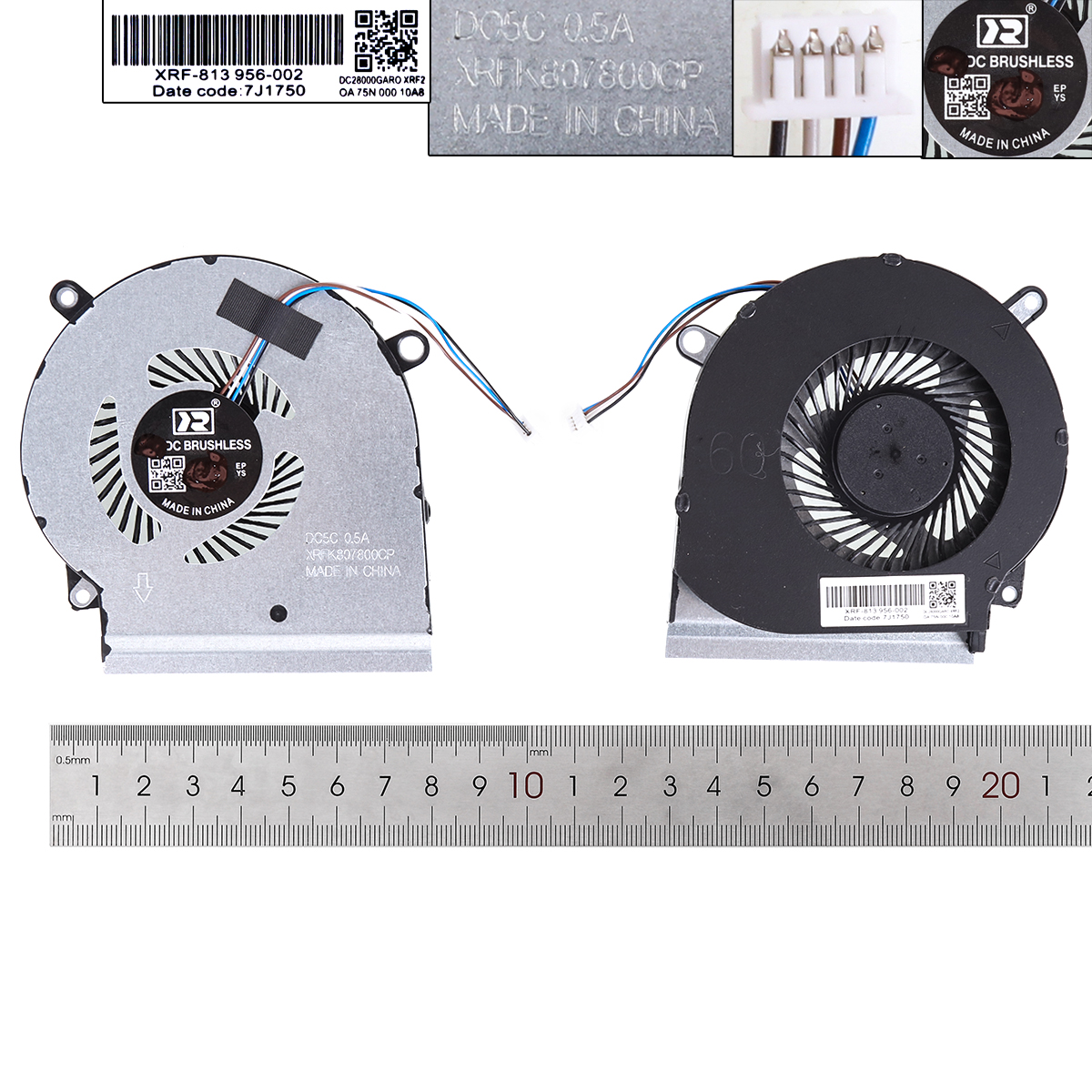 Picture of New Replacement CPU Cooling Fan For HP TPN-Q211 15-DC（GPU.High copy） N/A Layout